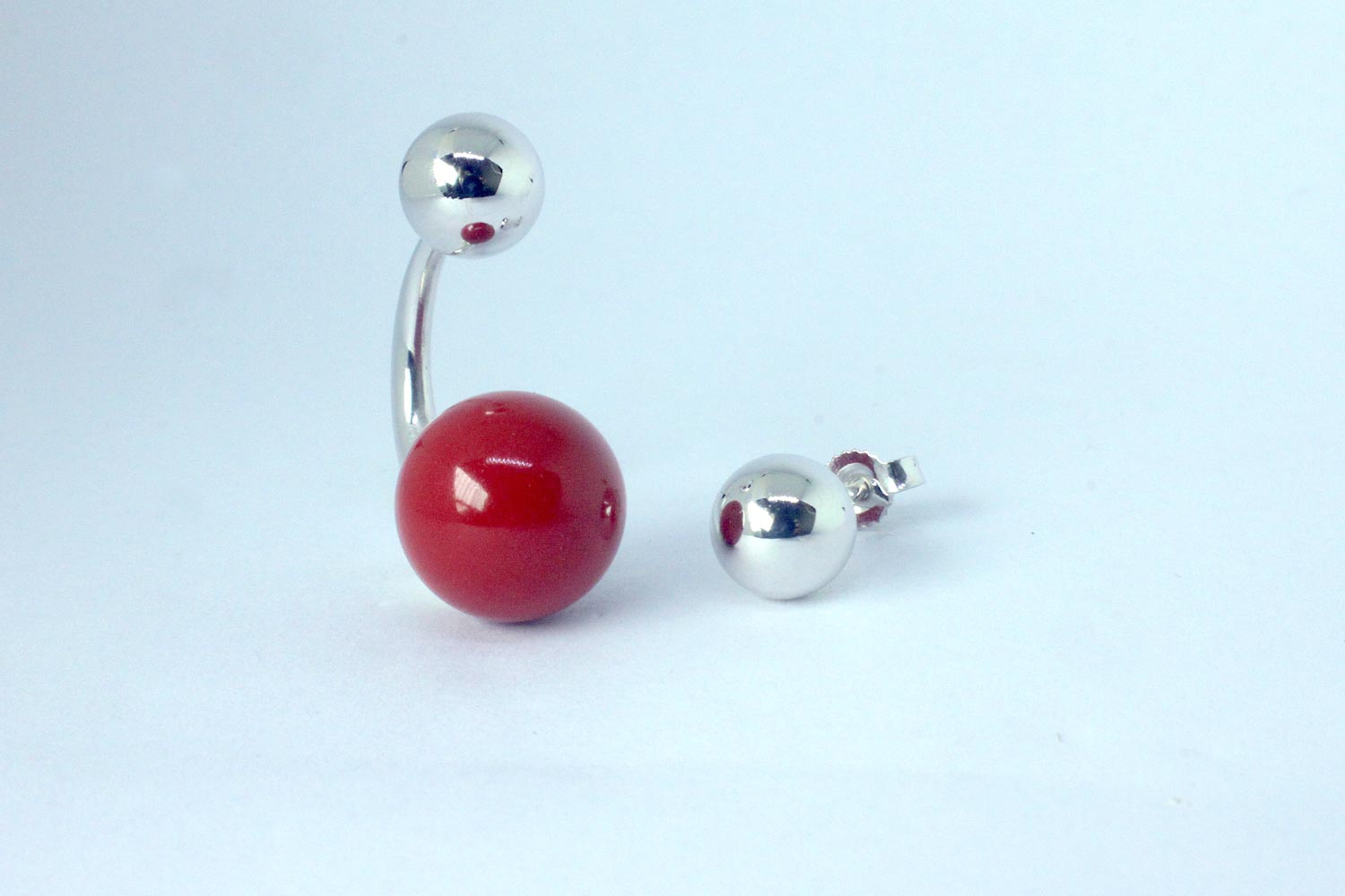 Silver earrings Bubble collection available in more variant